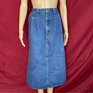Vintage Liz Baker Heavy Denim Modest Skirt 1X (16W–18W)